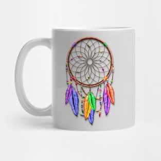 Dreamcatcher Rainbow Feathers Mug